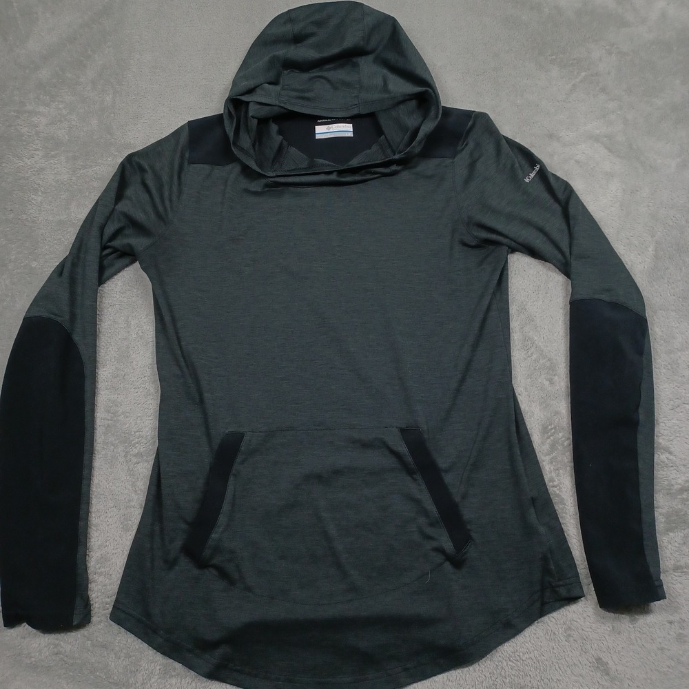 Columbia Pullover Womens Small Gray Lightweight Hoodie Pockets Casual